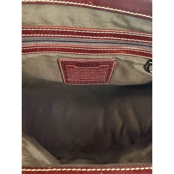 Vintage COACH Signature Jackie 3563 Hobo Shoulder Bag Canvas Leather Burgundy - Picture 8 of 17